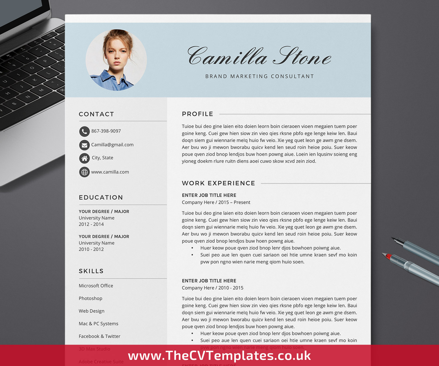 Creative resume template buy