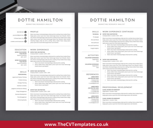 www.thecvtemplates.co.uk - resume template design, cv template design, resume template word, cv template word, professional resume template, modern resume template, simple resume template, creative resume template, student resume template, editable resume template, cover letter template, references template, 1 page cv template, 2 page cv template, 3 page cv template, instant download, Dottie cv template