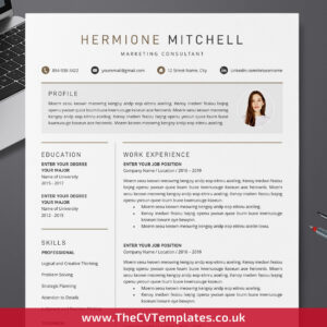 www.thecvtemplates.co.uk - resume template design, cv template design, resume template word, cv template word, professional resume template, modern resume template, simple resume template, creative resume template, student resume template, editable resume template, cover letter template, references template, 1 page cv template, 2 page cv template, 3 page cv template, instant download, Hermione cv template