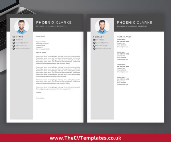 www.thecvtemplates.co.uk - resume template design, cv template design, resume template word, cv template word, professional resume template, modern resume template, simple resume template, creative resume template, student resume template, editable resume template, cover letter template, references template, 1 page cv template, 2 page cv template, 3 page cv template, instant download, Phoenix cv template