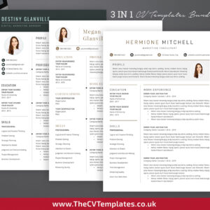 Professional resume template for MS Word with clean layout, perfect for job seekers