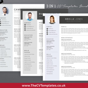 Professional resume template for MS Word with clean layout, perfect for job seekers