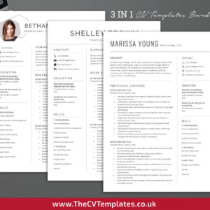Professional resume template for MS Word with clean layout, perfect for job seekers