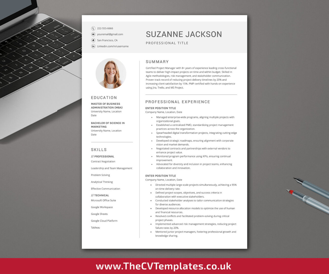CV Bundle for MS Word, Professional CV Template, Modern Resume Template ...