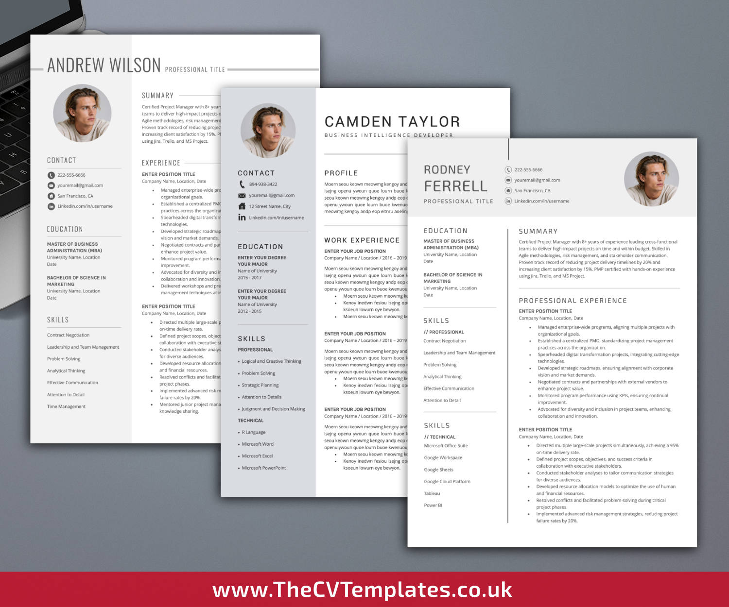 thecvtemplates.co.uk-resume template image