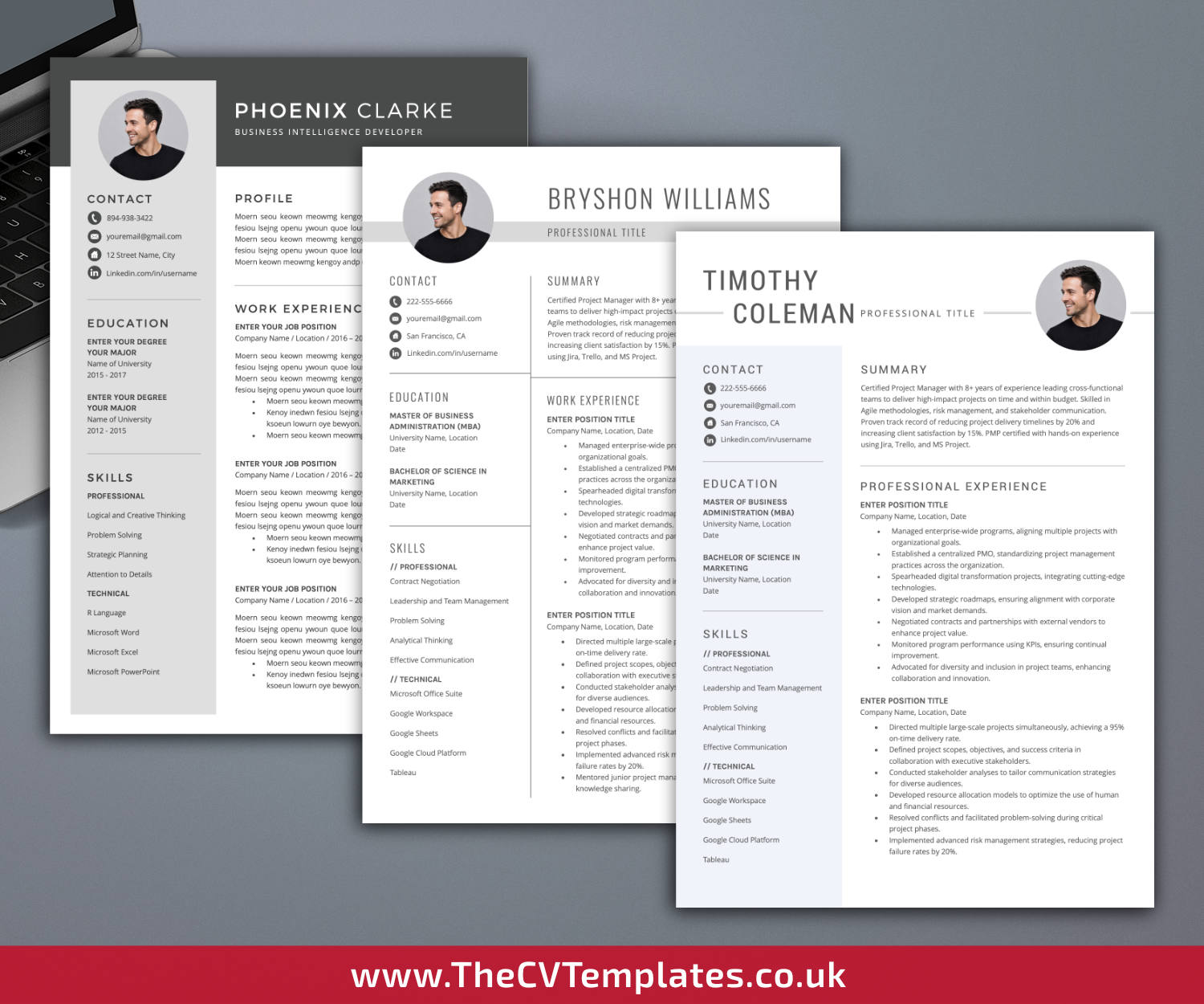 thecvtemplates.co.uk-resume template image