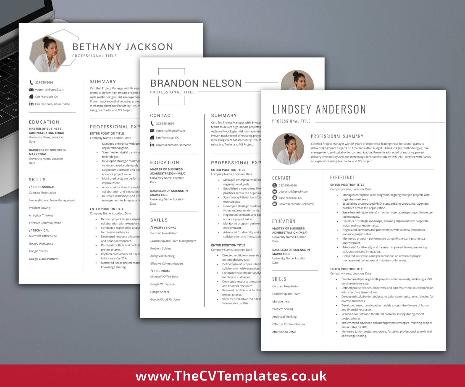 thecvtemplates.co.uk-resume template image