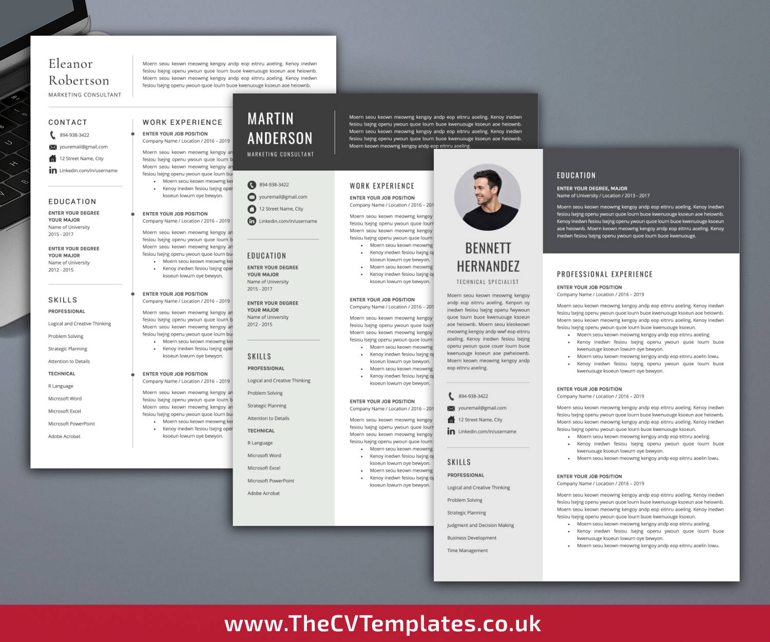 thecvtemplates.co.uk-resume template image