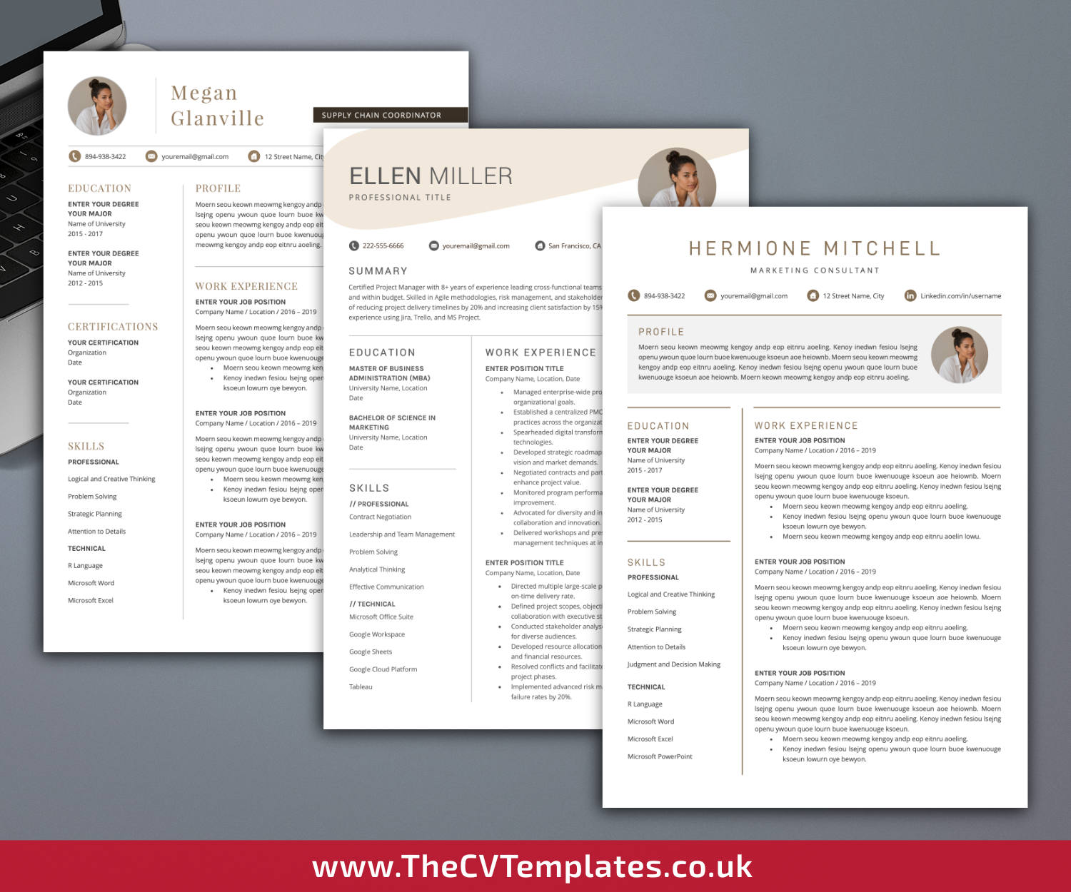 thecvtemplates.co.uk-resume template image