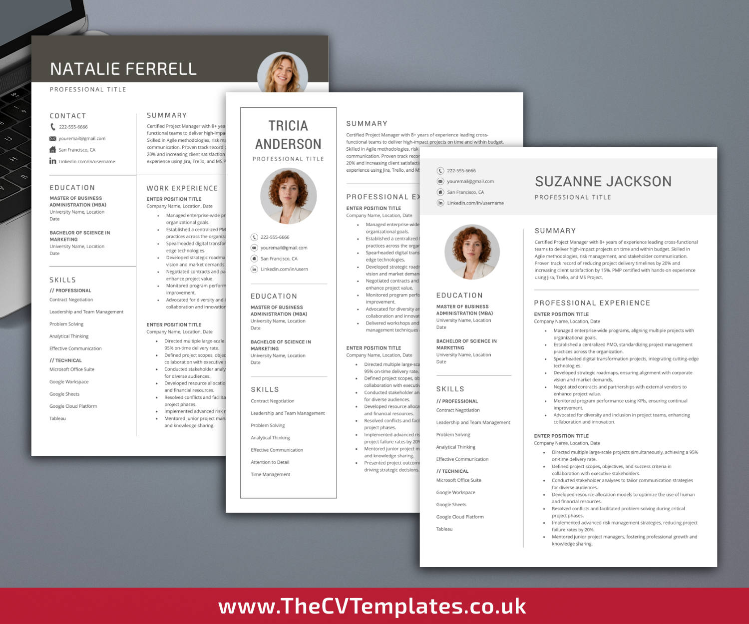 thecvtemplates.co.uk-resume template image