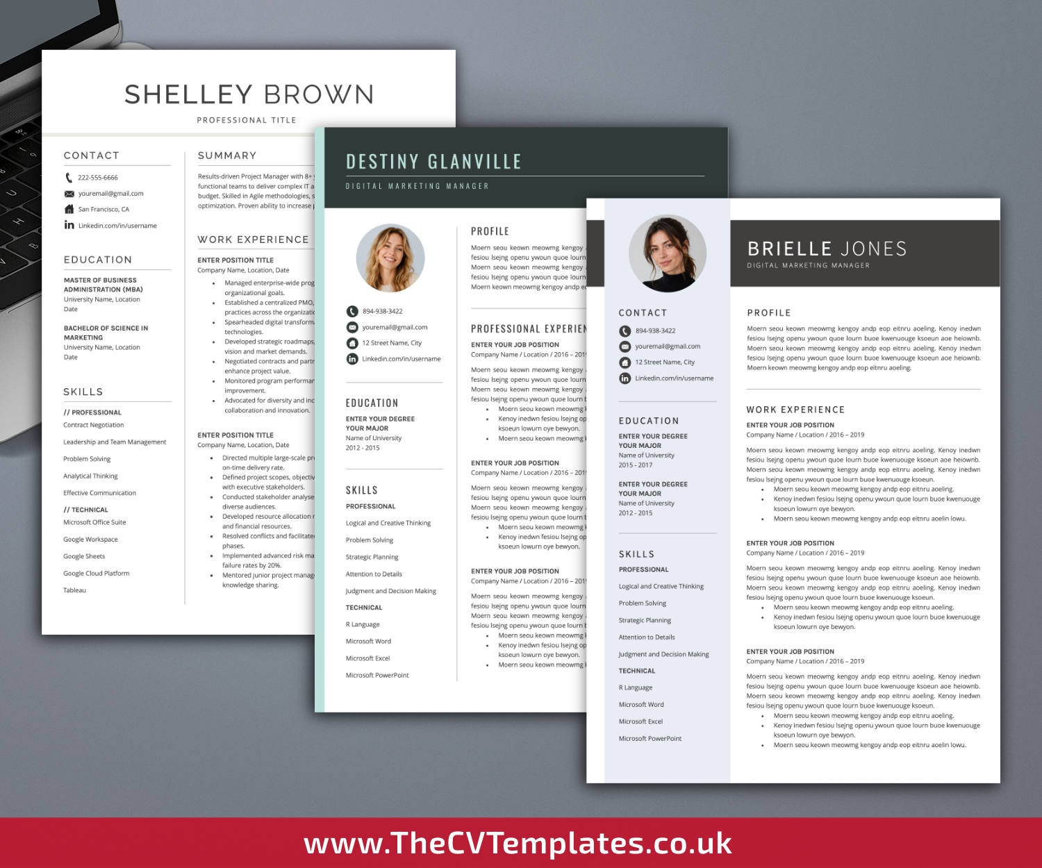 thecvtemplates.co.uk-resume template image