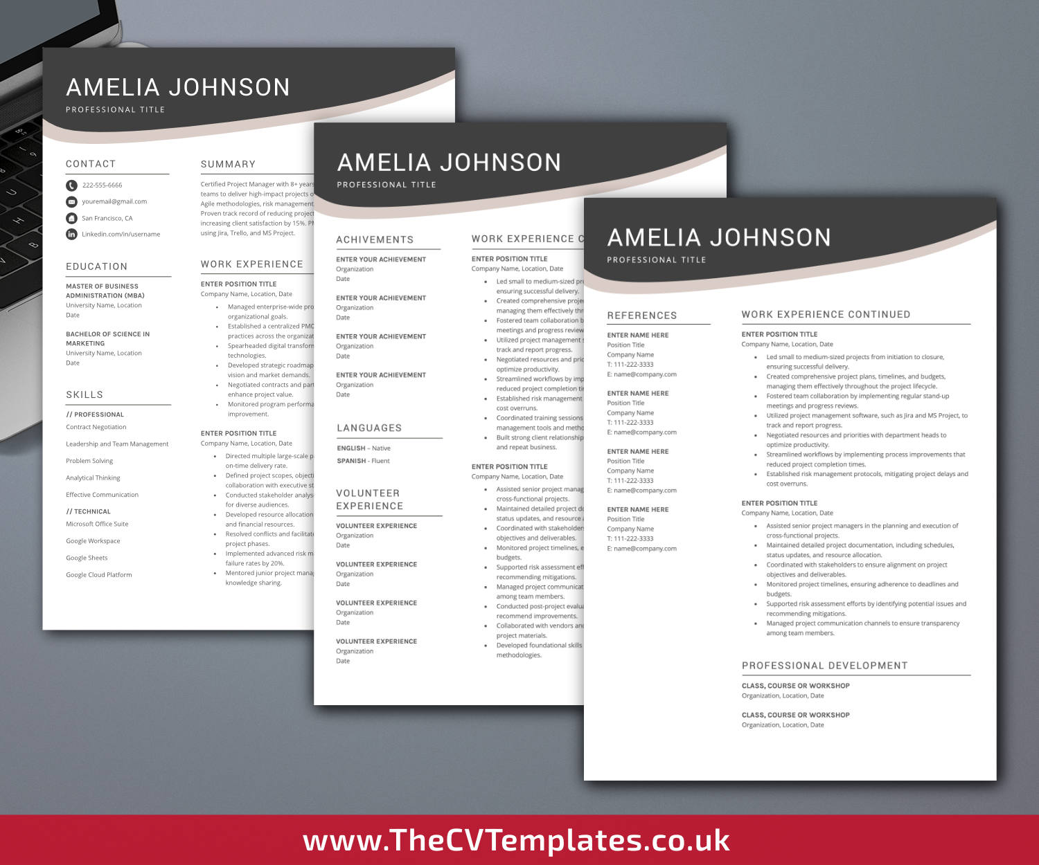 thecvtemplates.co.uk-resume template image