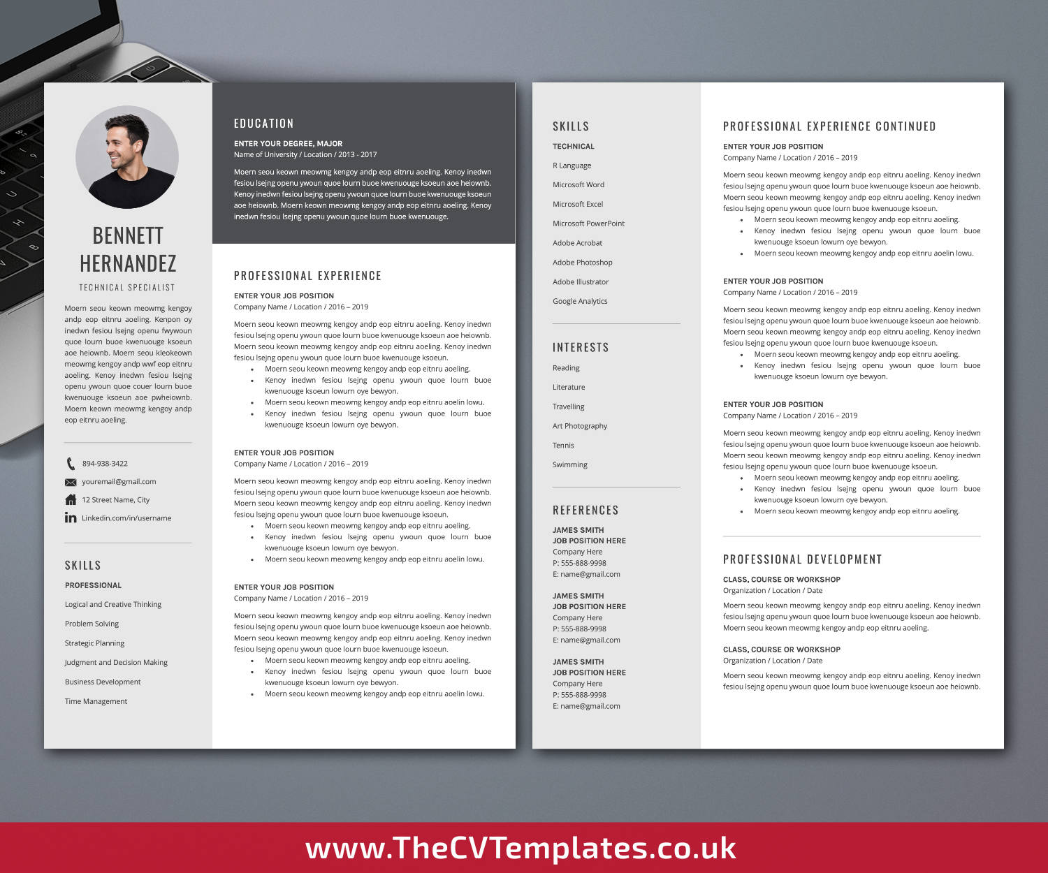 thecvtemplates.co.uk-resume template image