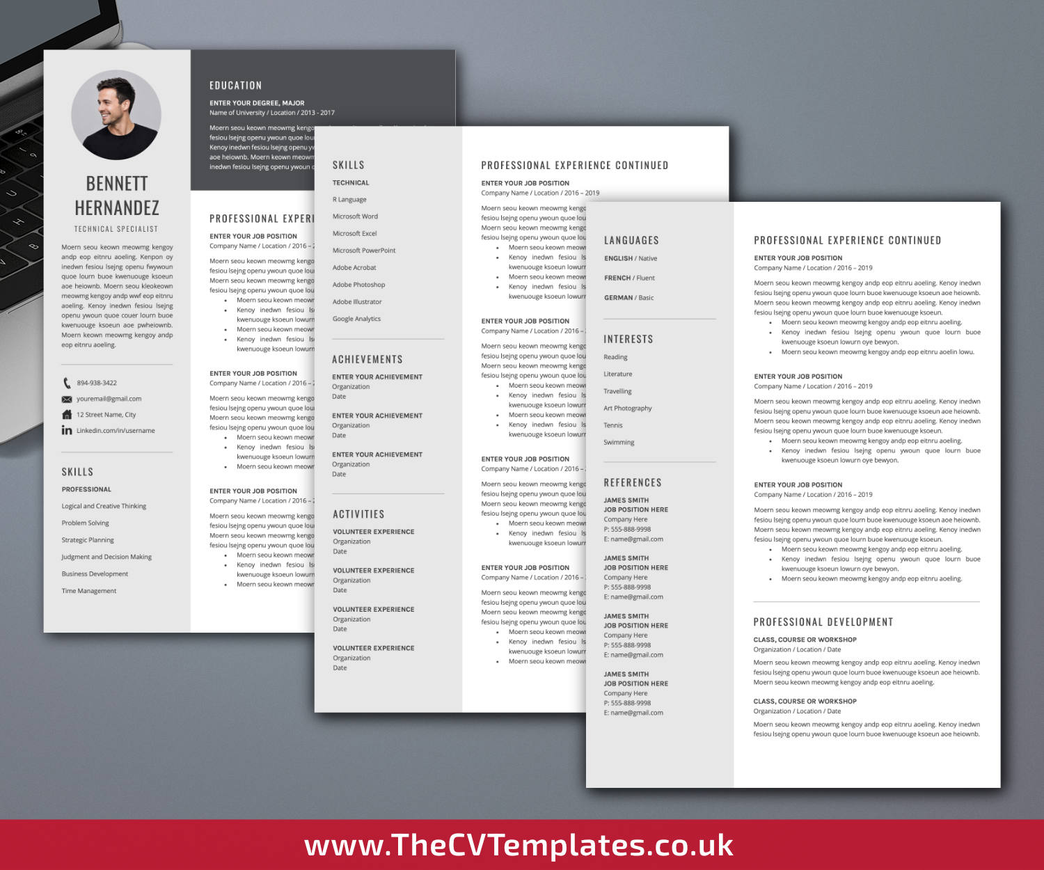 thecvtemplates.co.uk-resume template image
