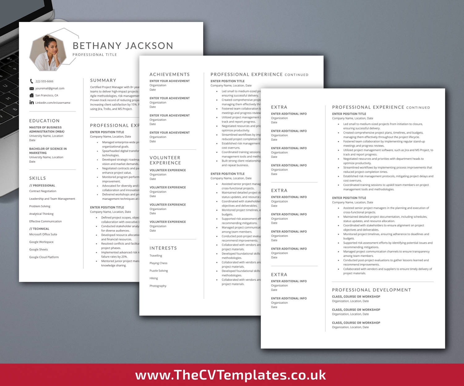 thecvtemplates.co.uk-resume template image