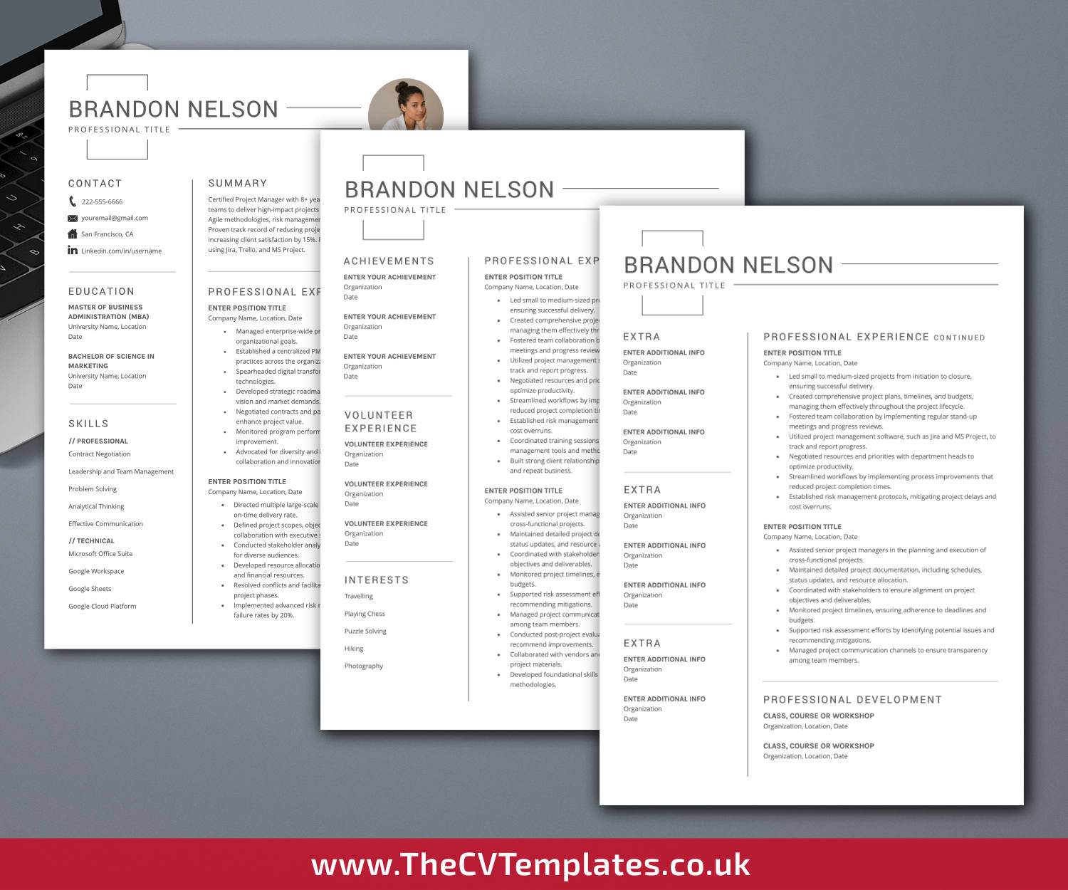 thecvtemplates.co.uk-resume template image