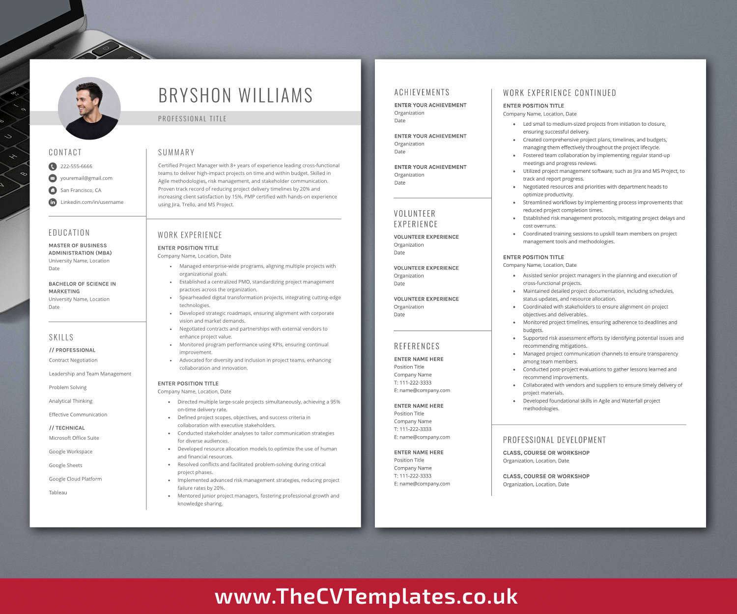 thecvtemplates.co.uk-resume template image