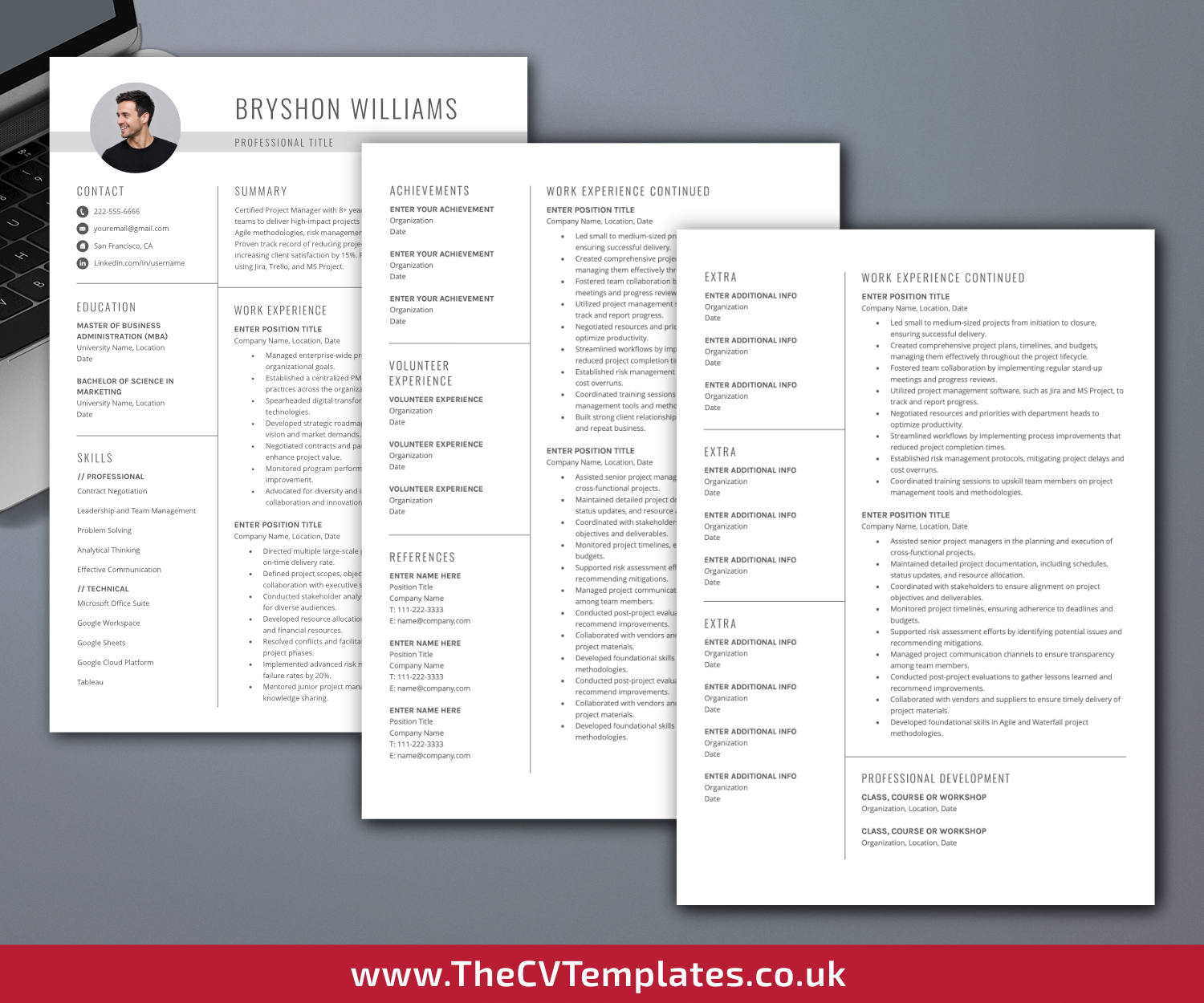 thecvtemplates.co.uk-resume template image