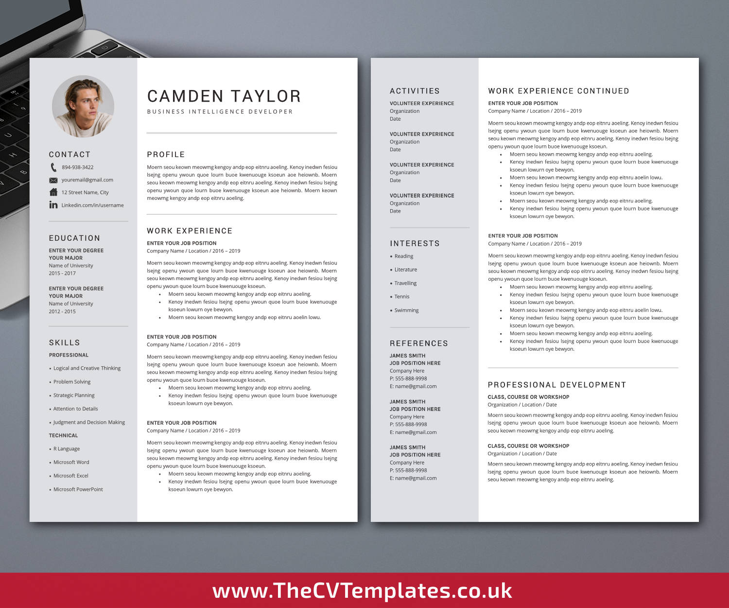 thecvtemplates.co.uk-resume template image