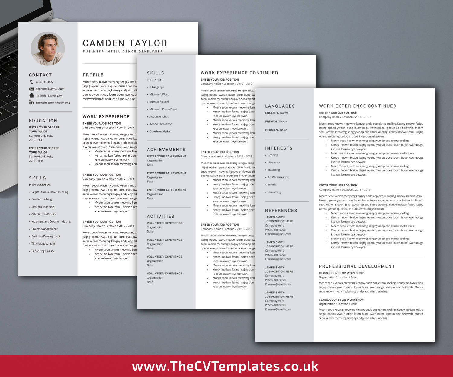 thecvtemplates.co.uk-resume template image