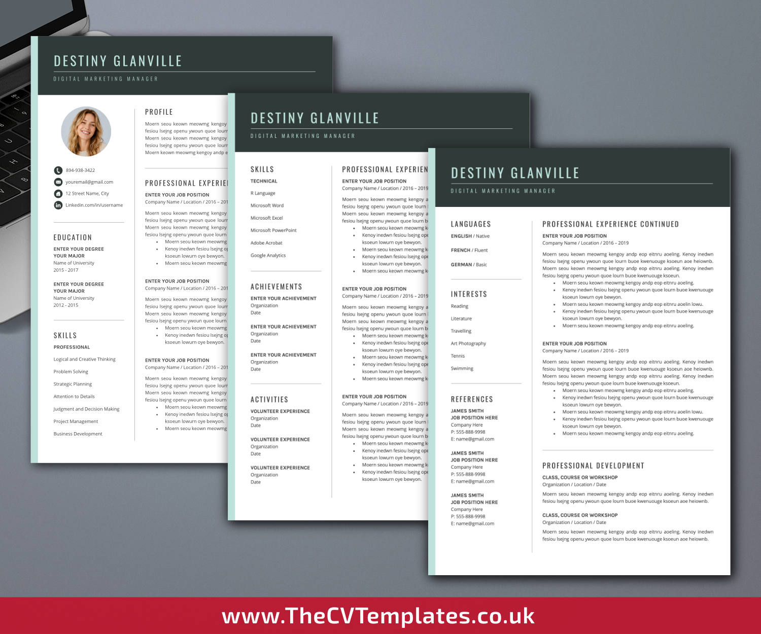 thecvtemplates.co.uk-resume template image