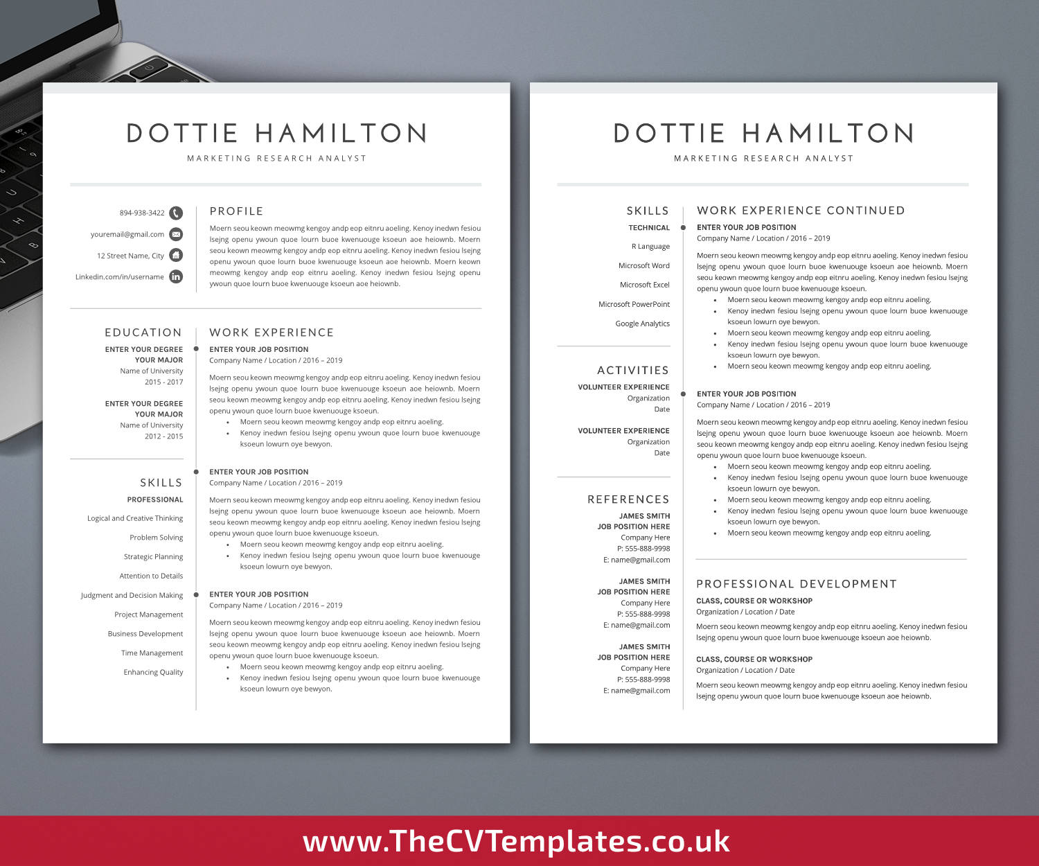 thecvtemplates.co.uk-resume template image