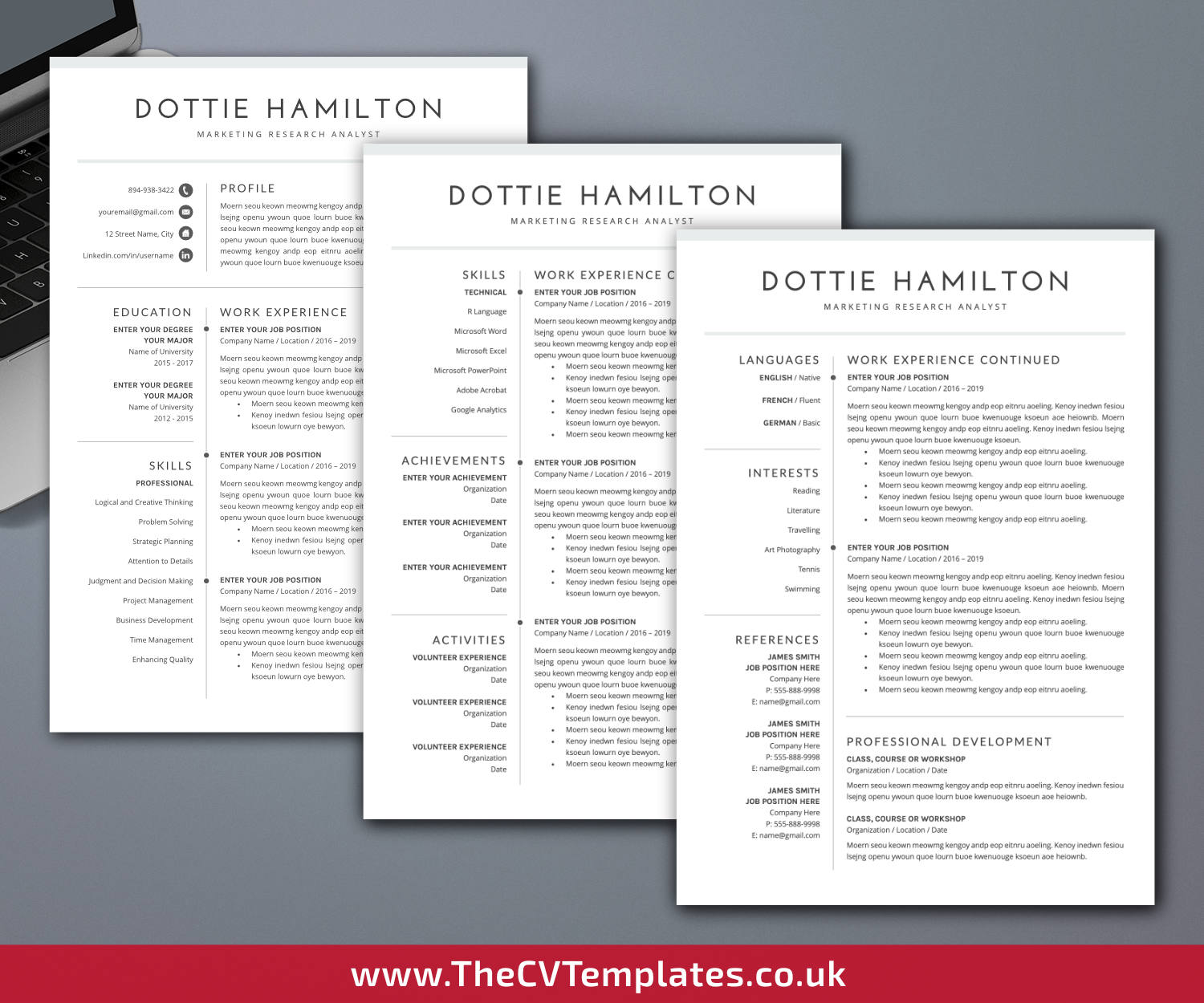 thecvtemplates.co.uk-resume template image