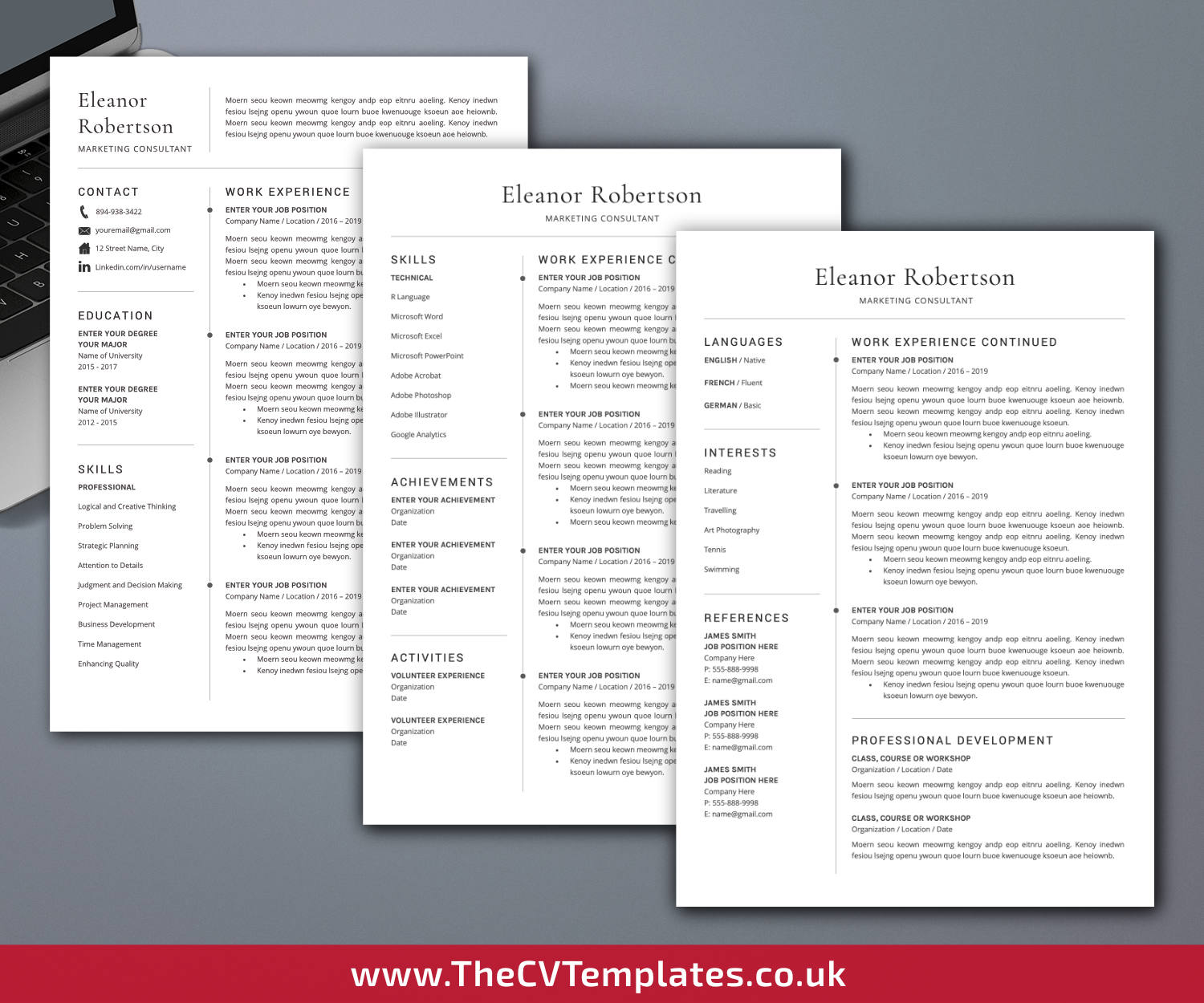 thecvtemplates.co.uk-resume template image