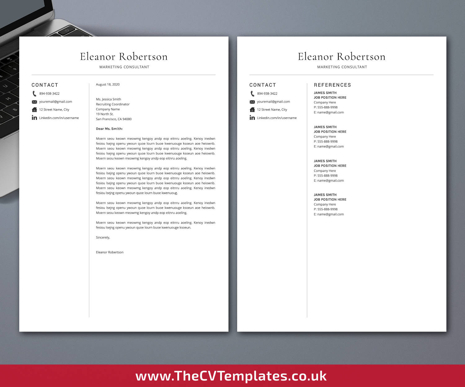 thecvtemplates.co.uk-resume template image