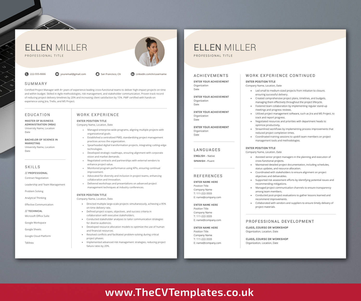 thecvtemplates.co.uk-resume template image