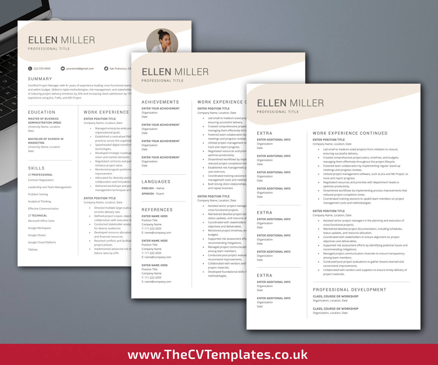 thecvtemplates.co.uk-resume template image