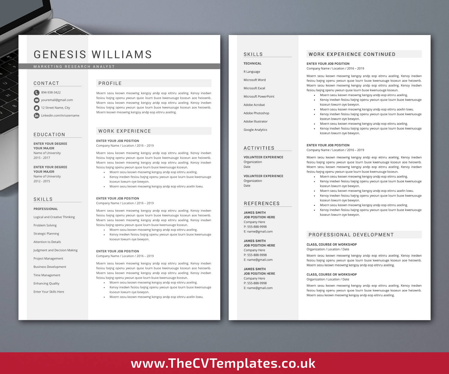 thecvtemplates.co.uk-resume template image