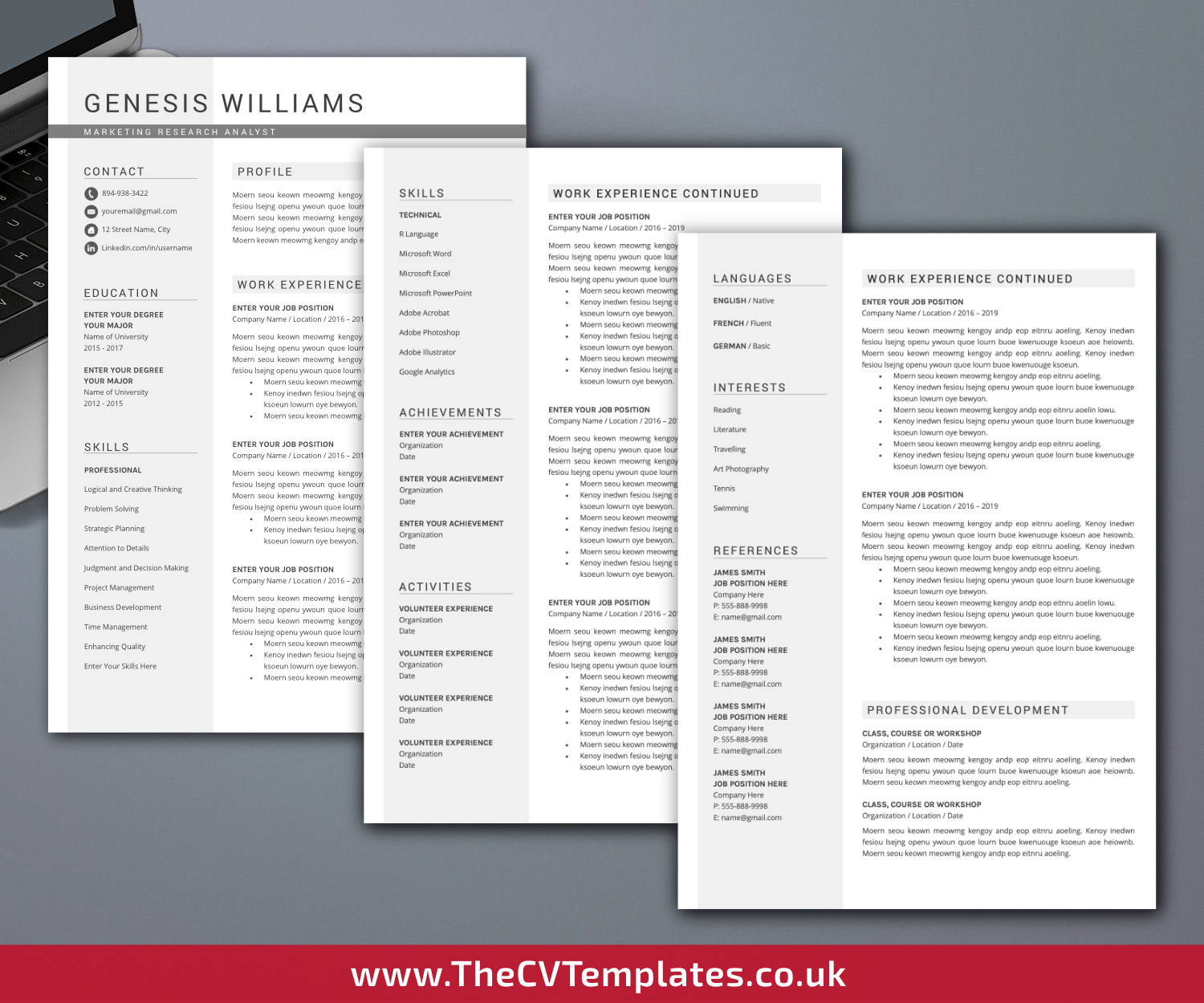 thecvtemplates.co.uk-resume template image