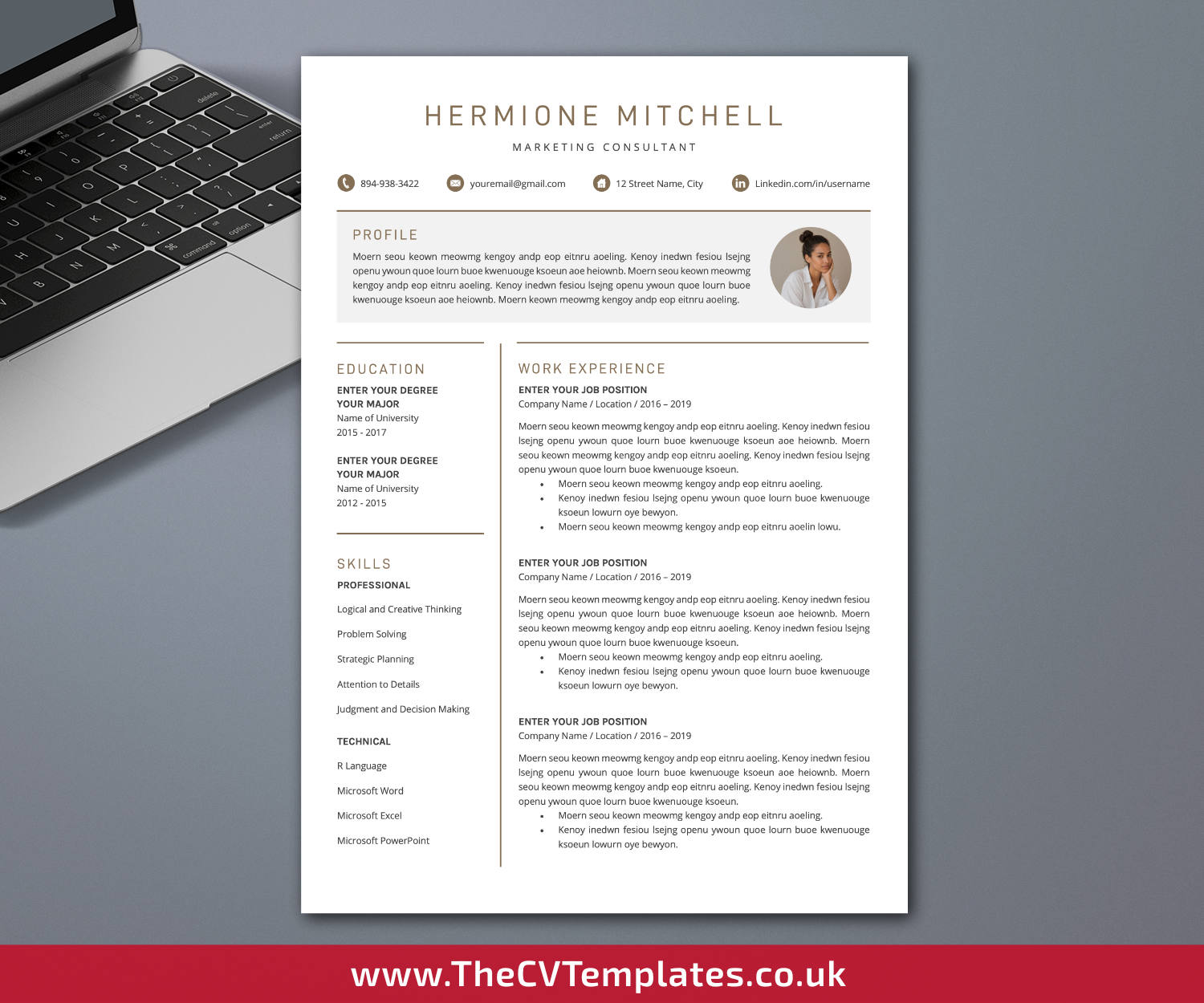 thecvtemplates.co.uk-resume template image