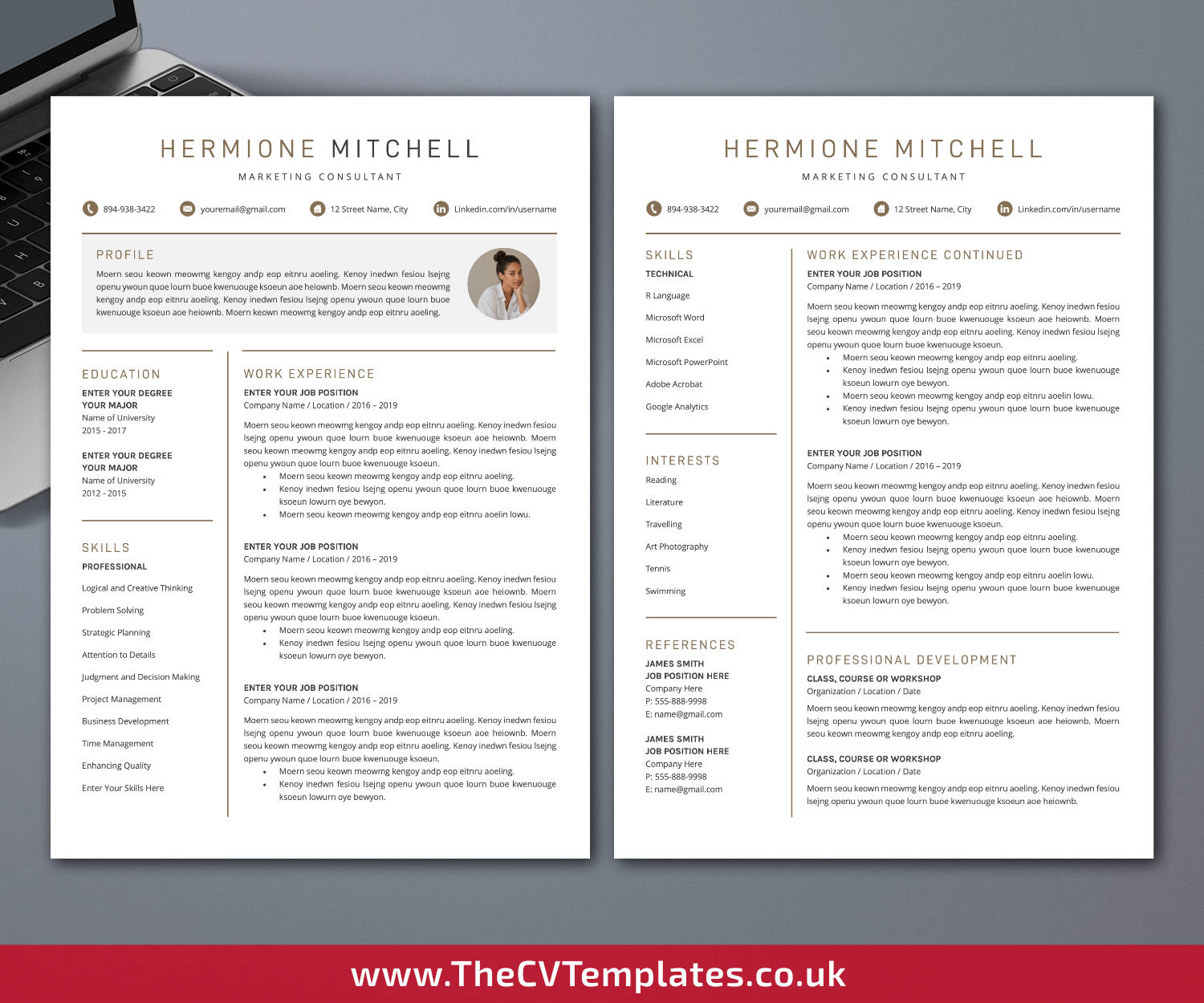 thecvtemplates.co.uk-resume template image