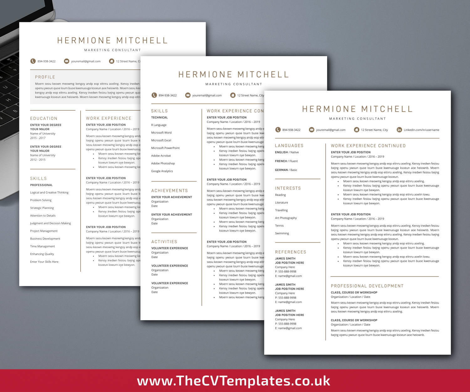 thecvtemplates.co.uk-resume template image