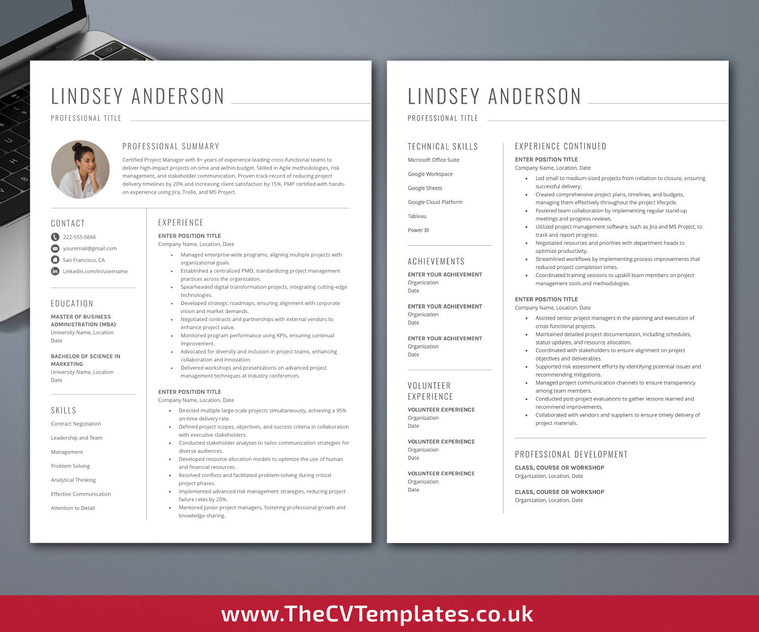 thecvtemplates.co.uk-resume template image
