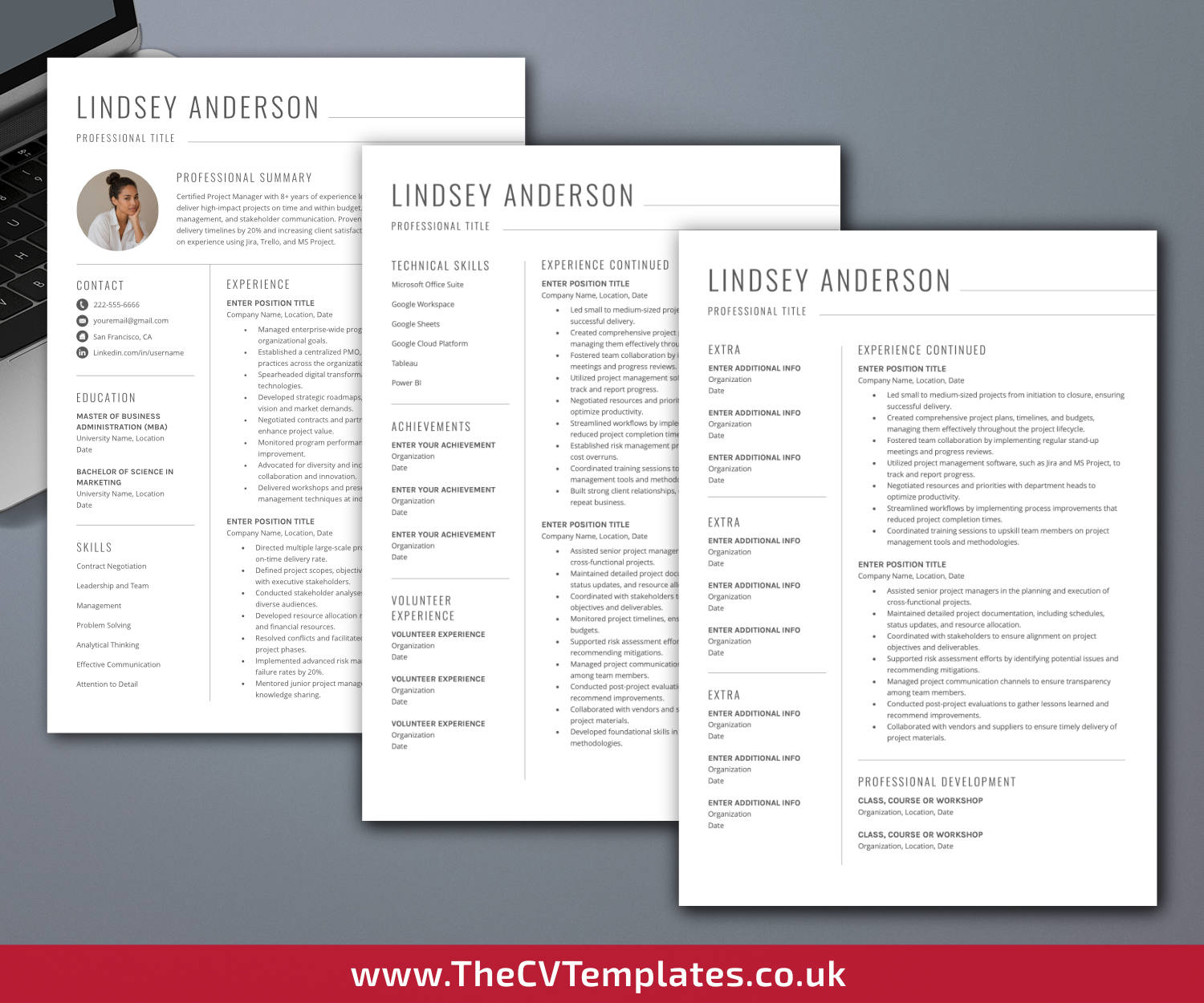 thecvtemplates.co.uk-resume template image