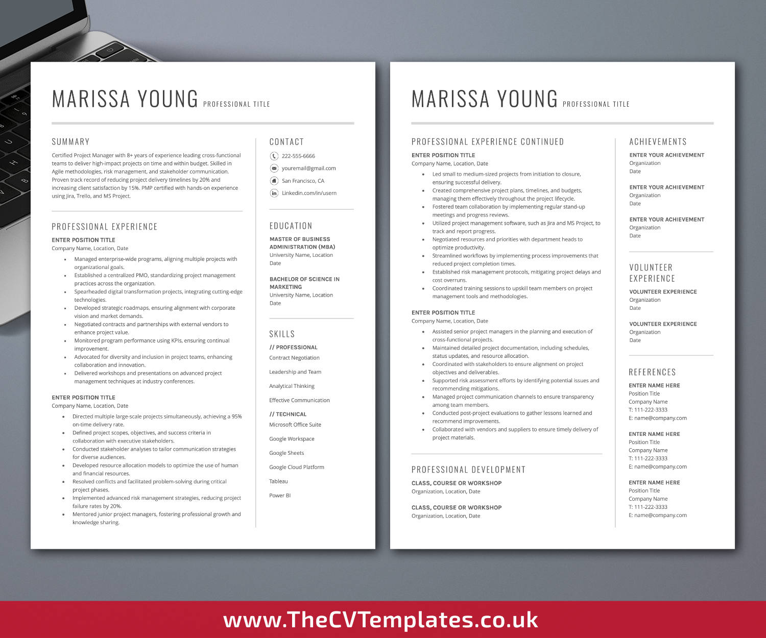 thecvtemplates.co.uk-resume template image