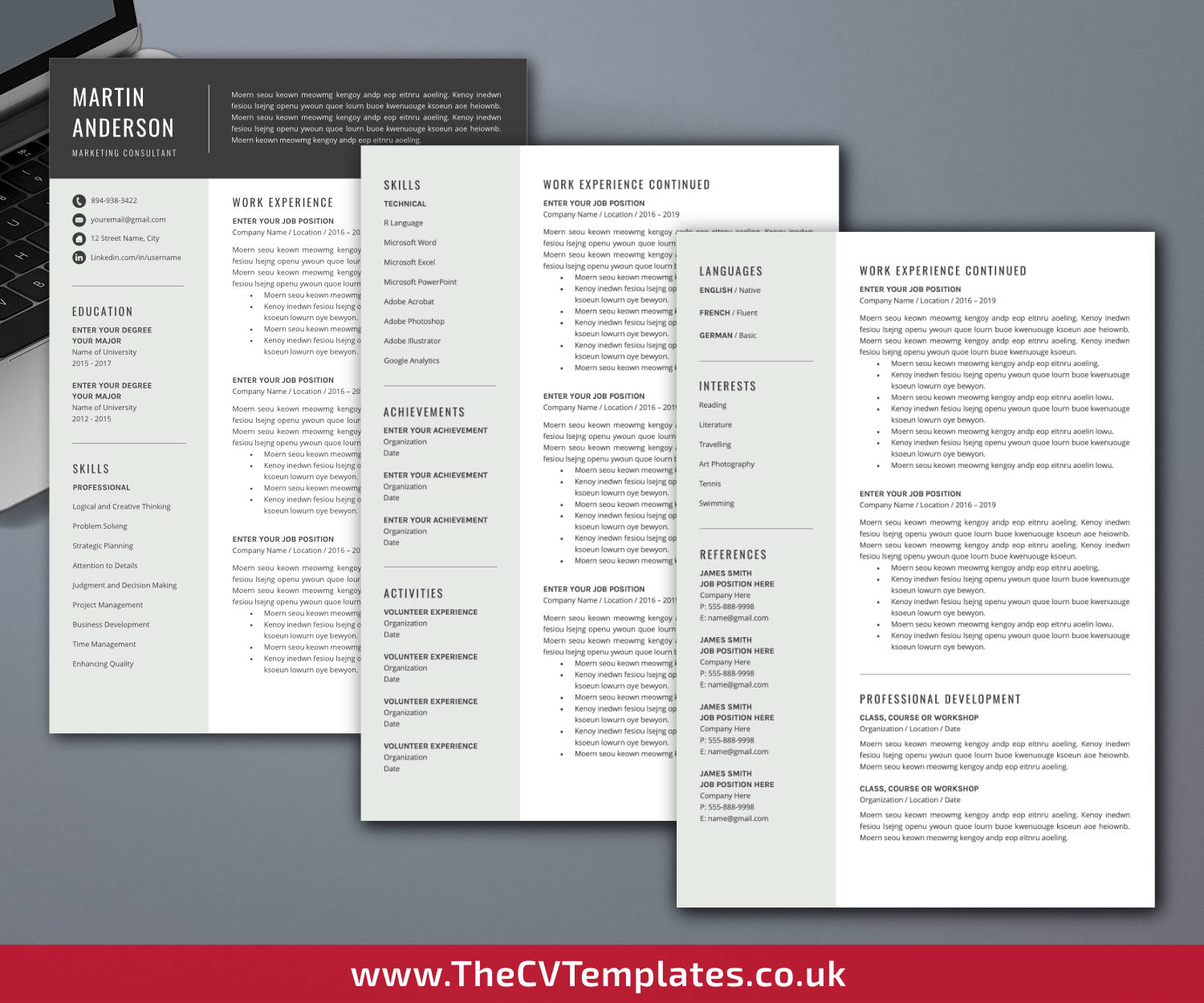 thecvtemplates.co.uk-resume template image