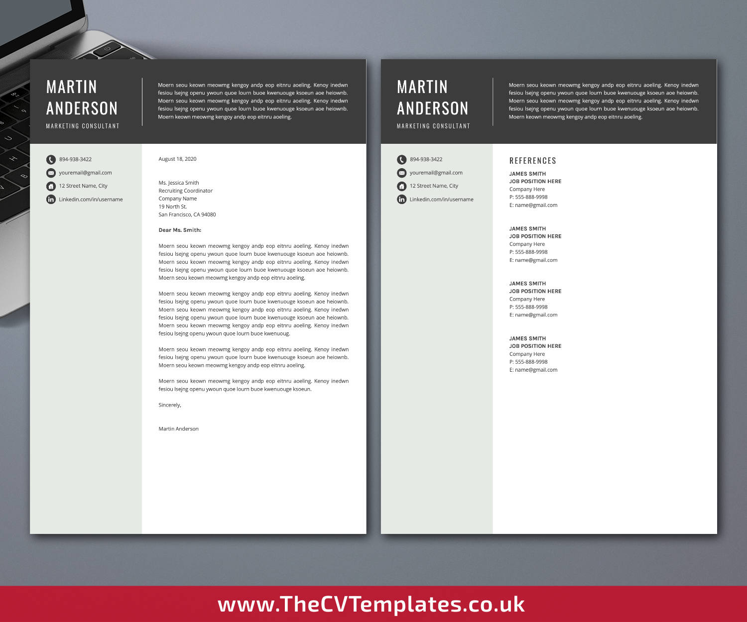 thecvtemplates.co.uk-resume template image