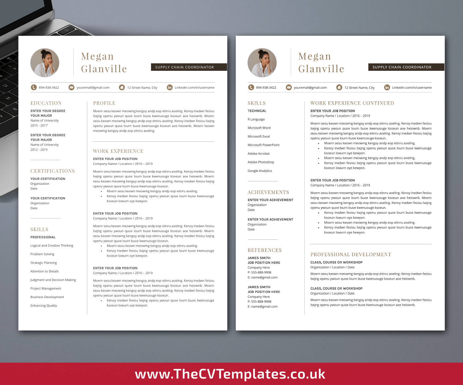 thecvtemplates.co.uk-resume template image