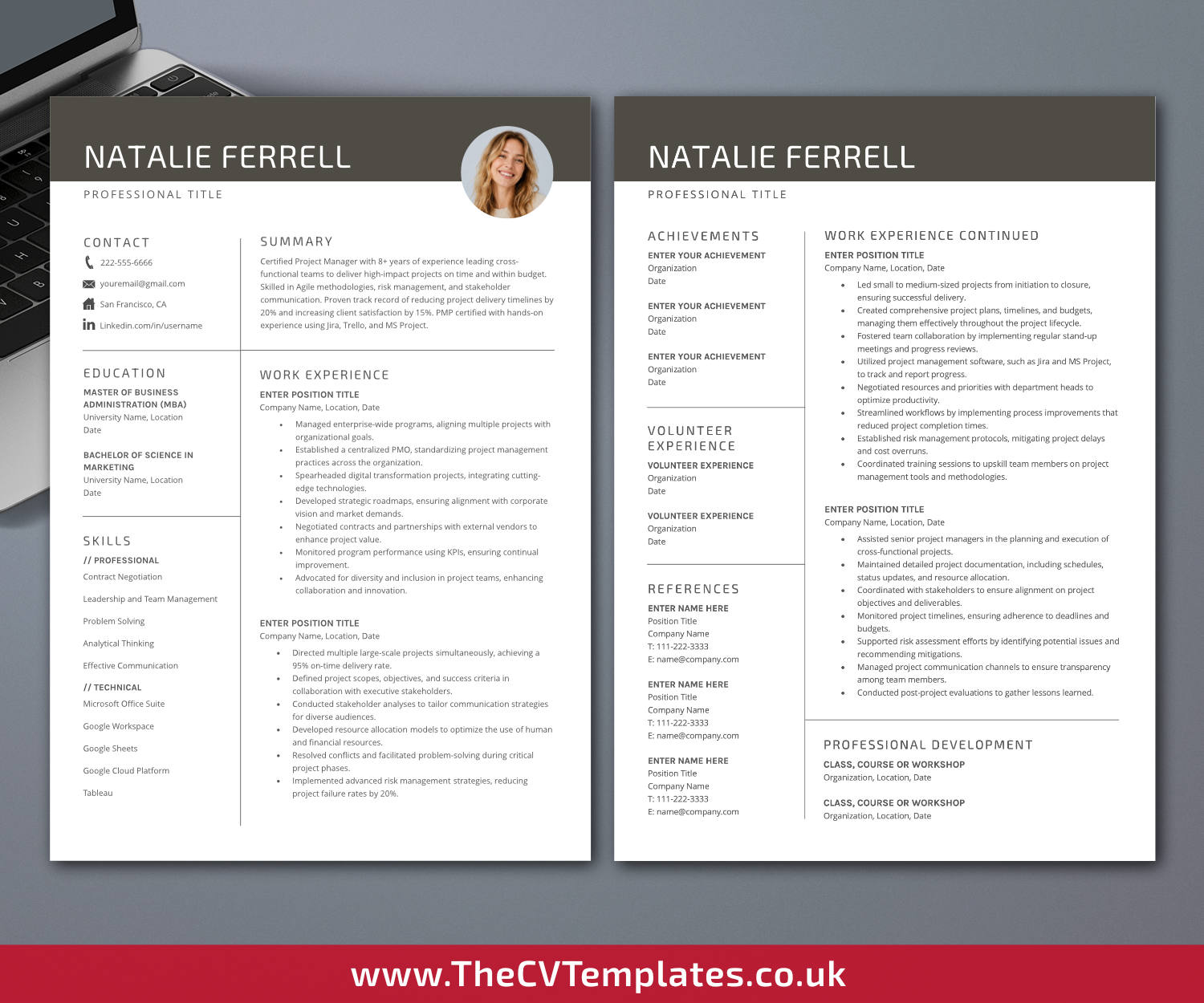 thecvtemplates.co.uk-resume template image