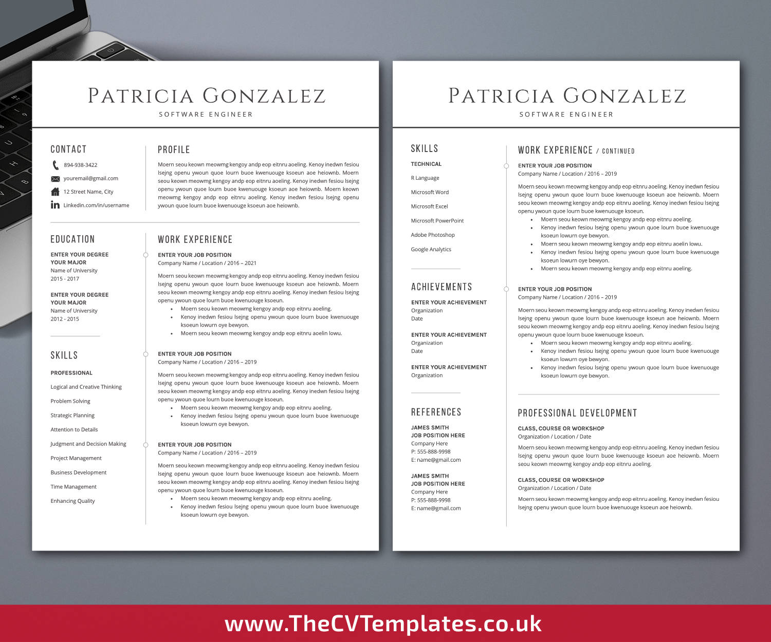 thecvtemplates.co.uk-resume template image