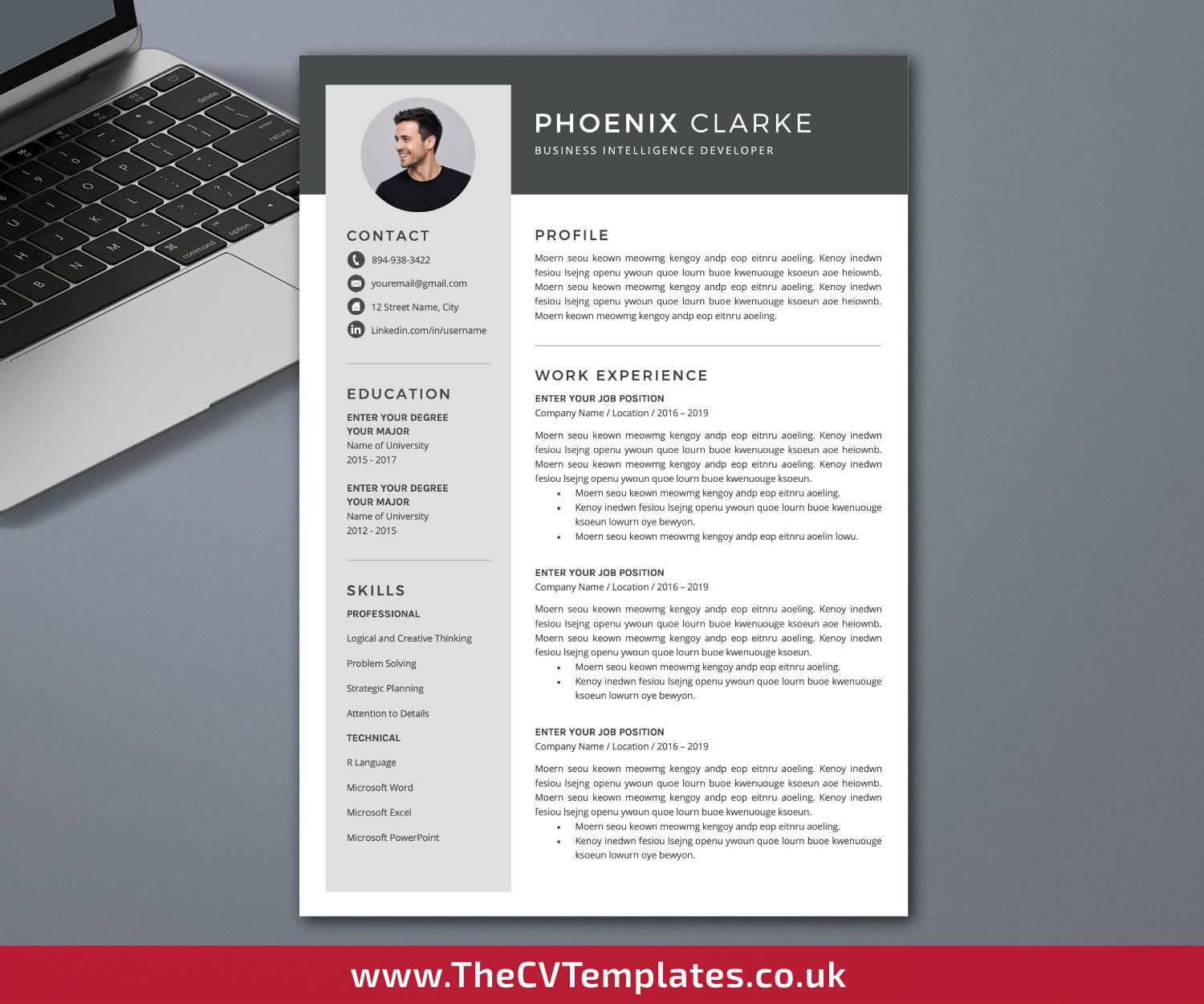 thecvtemplates.co.uk-resume template image