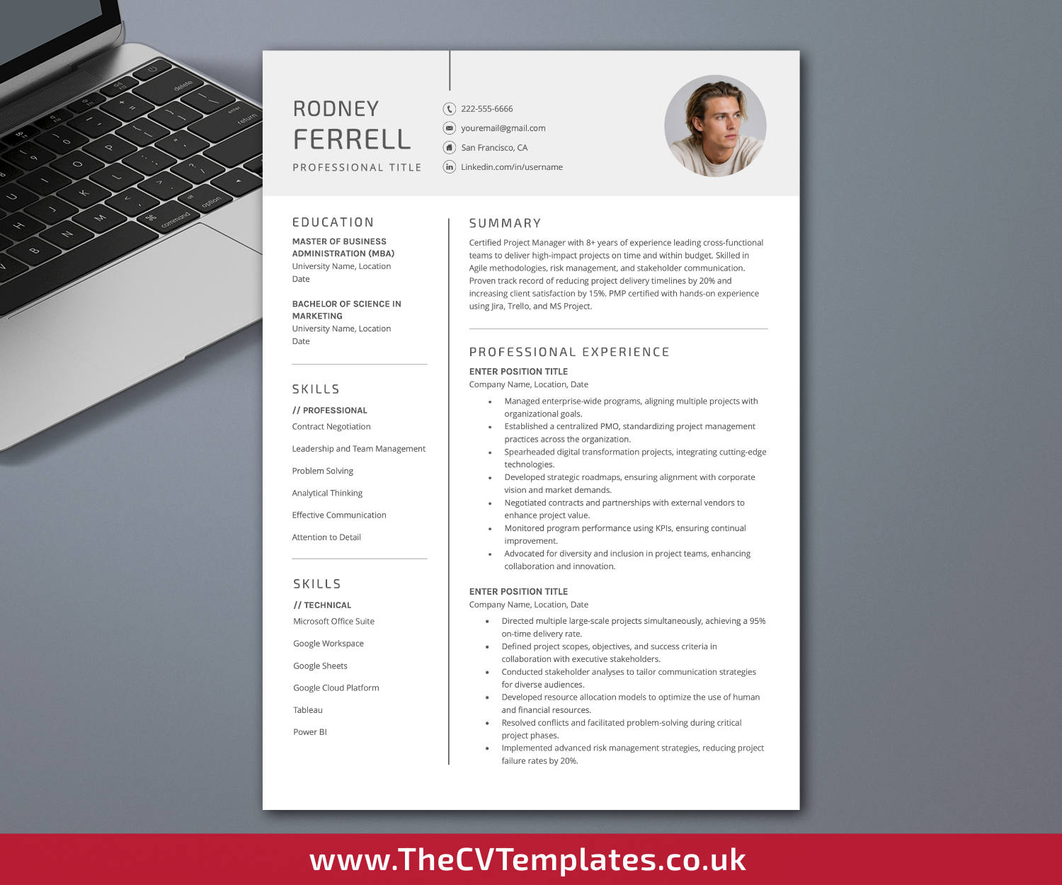 thecvtemplates.co.uk-resume template image