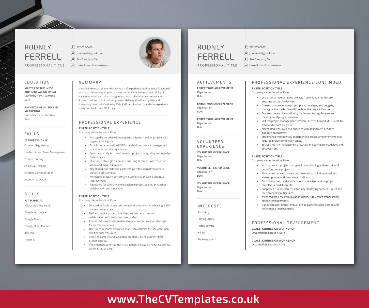 thecvtemplates.co.uk-resume template image