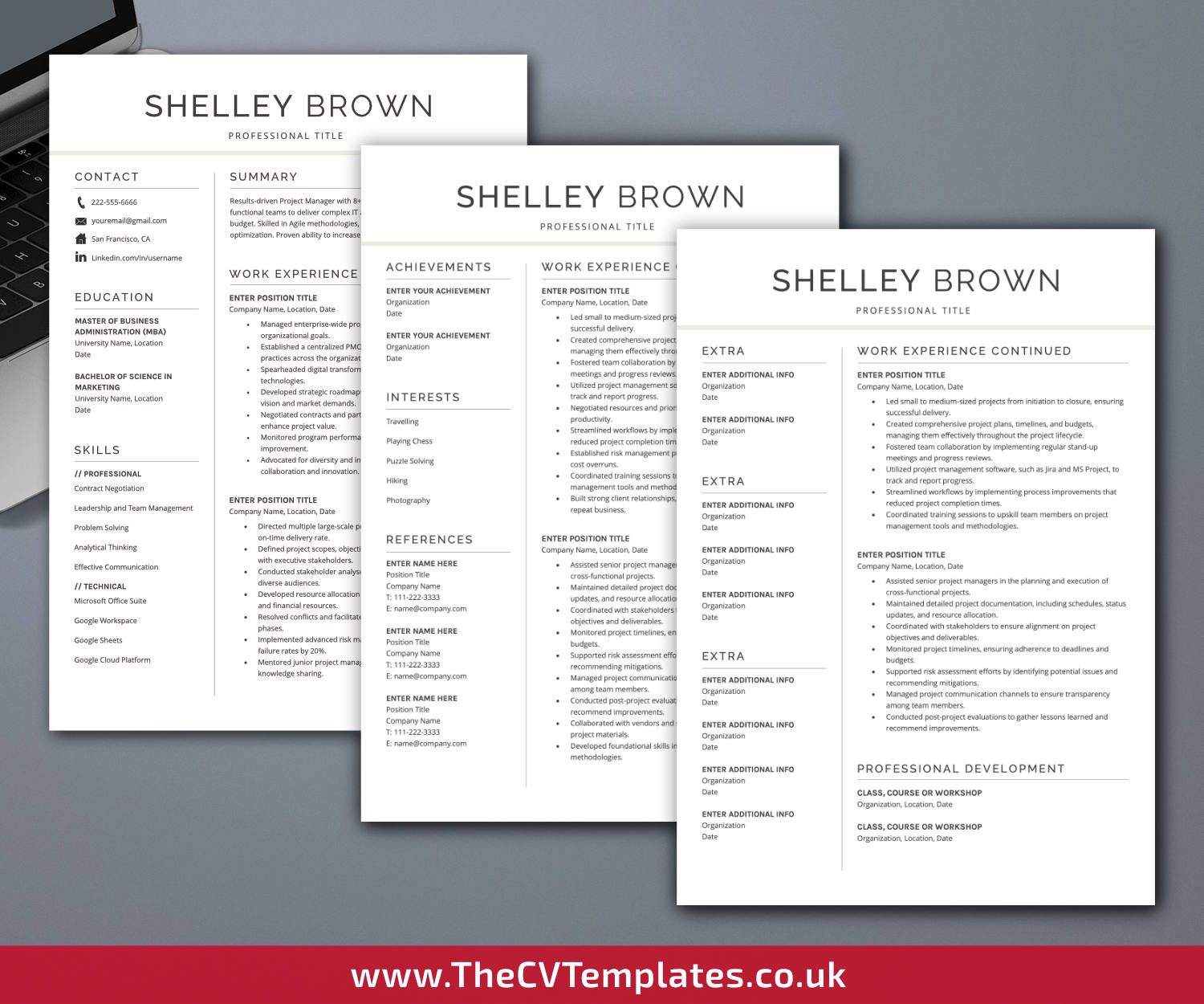 thecvtemplates.co.uk-resume template image