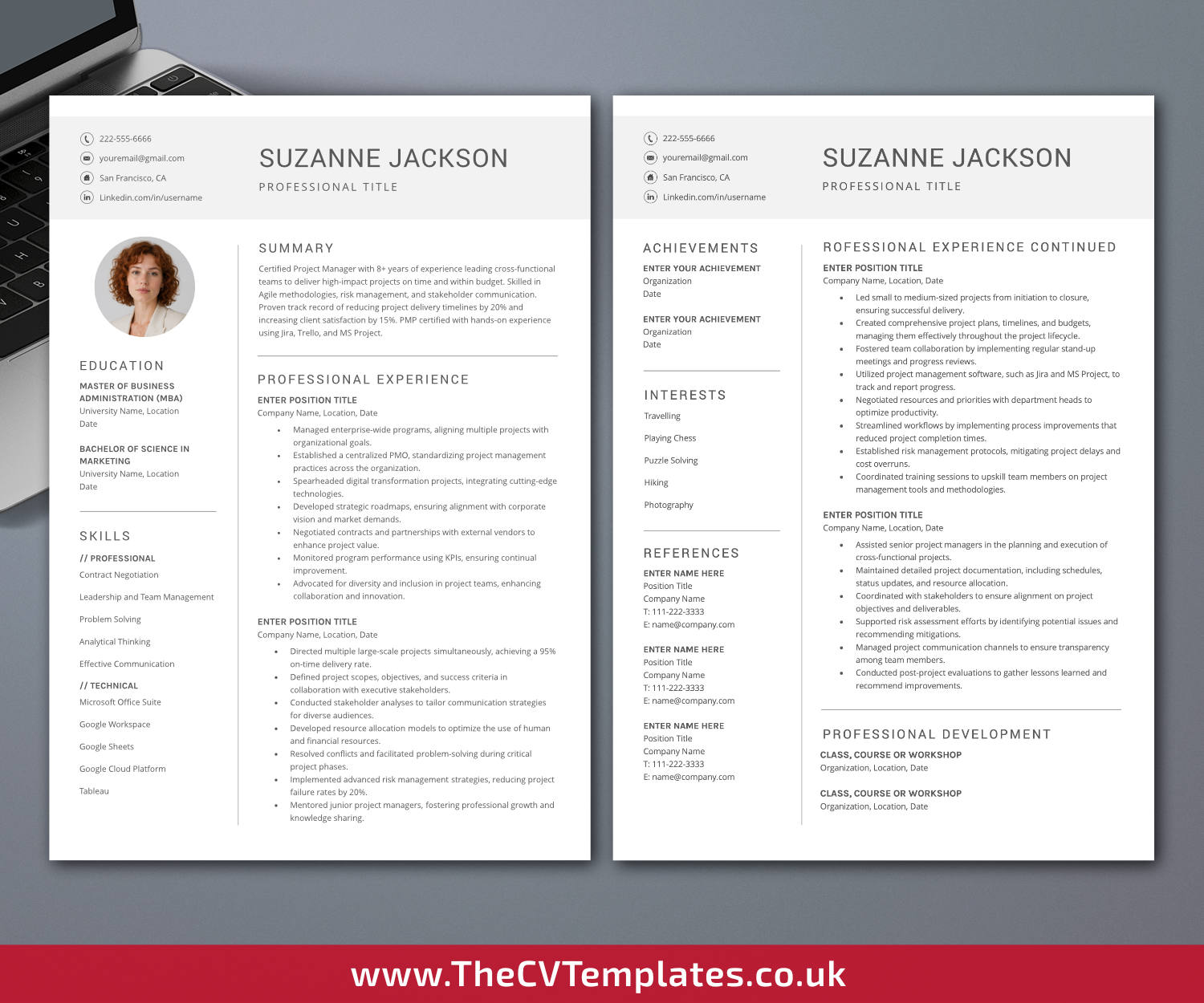 thecvtemplates.co.uk-resume template image
