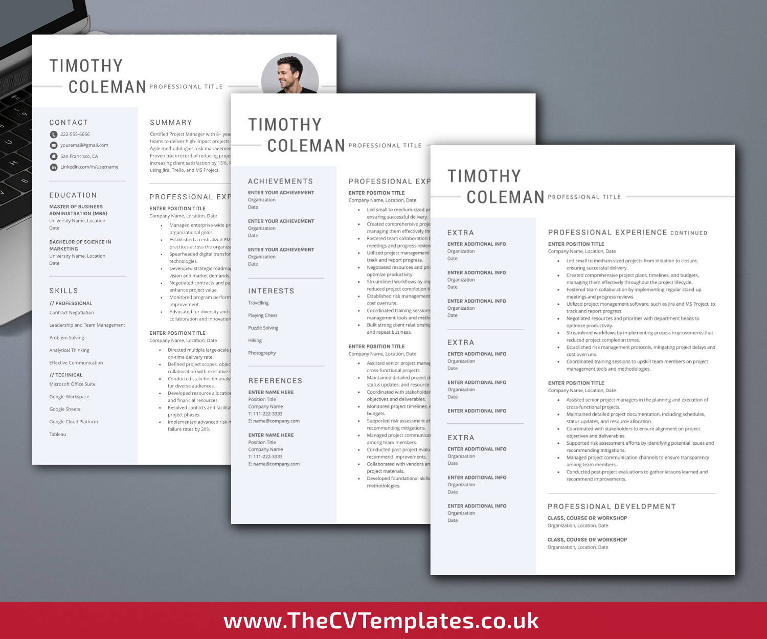 thecvtemplates.co.uk-resume template image